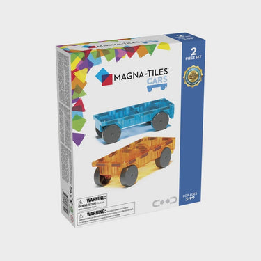 johnco stem MAGNA-TILES - CARS - 2 PIECE EXPANSION SET - BLUE & ORANGE
